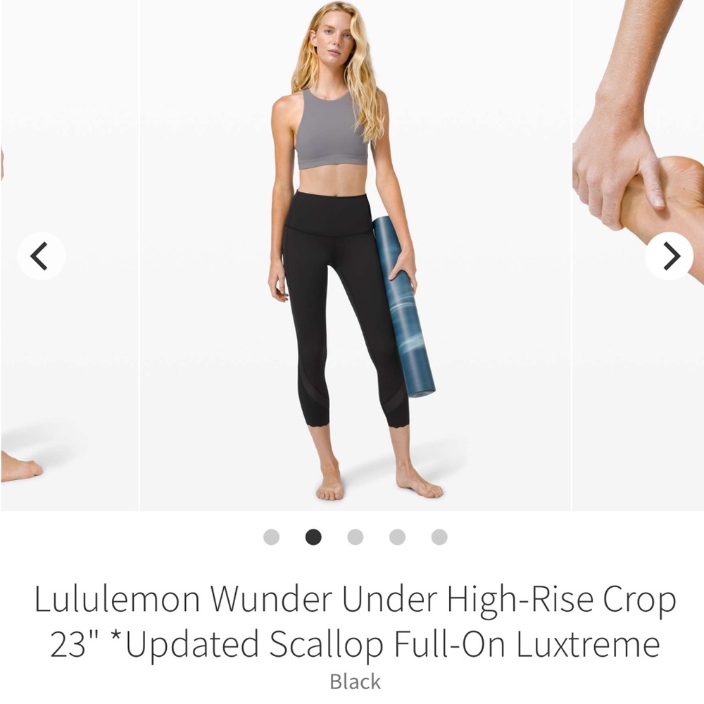 lululemon athletica Black Scallop Crop Pants - Picture 2 of 9